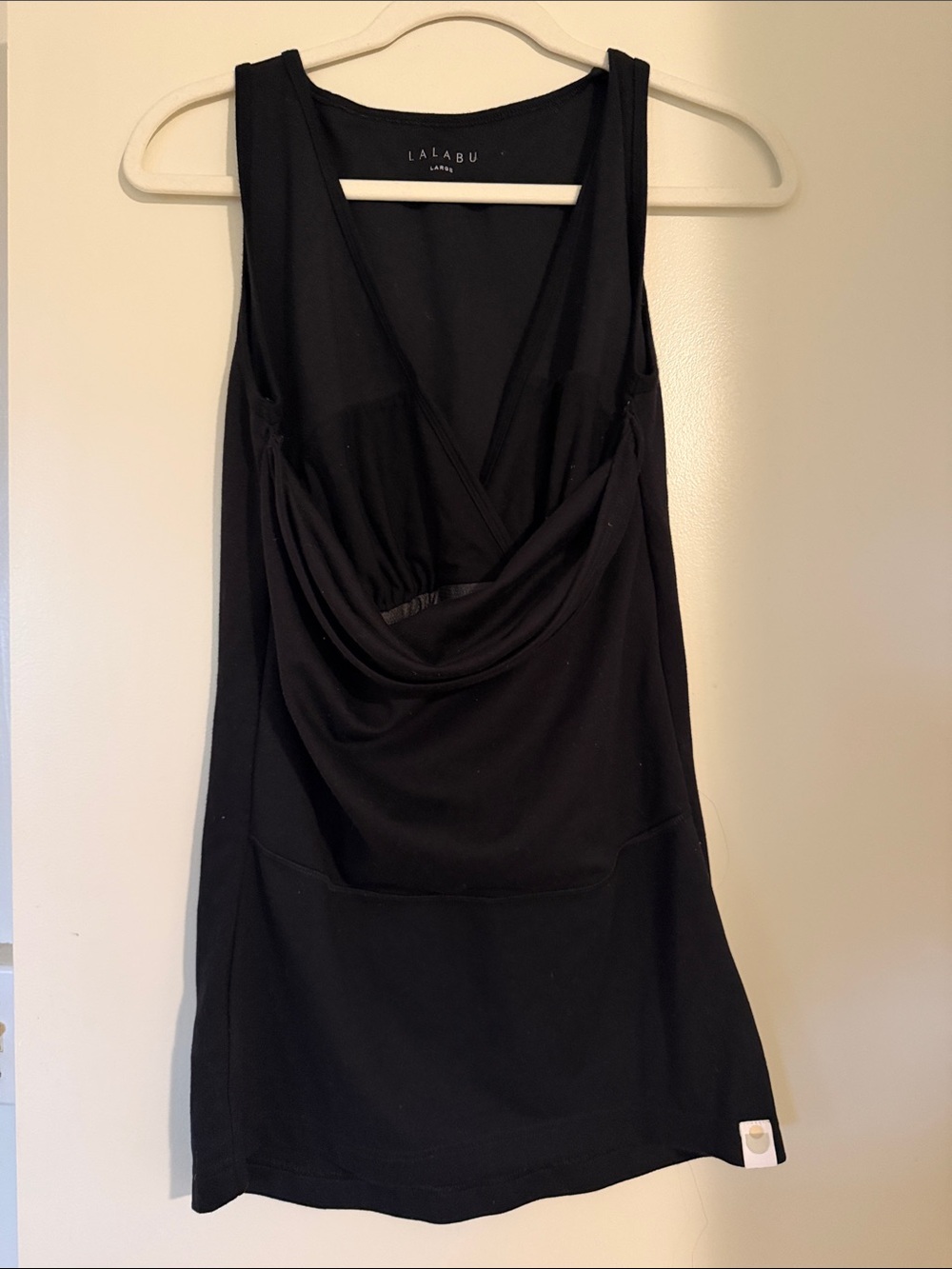Lalabu Black Draped Nursing Tank